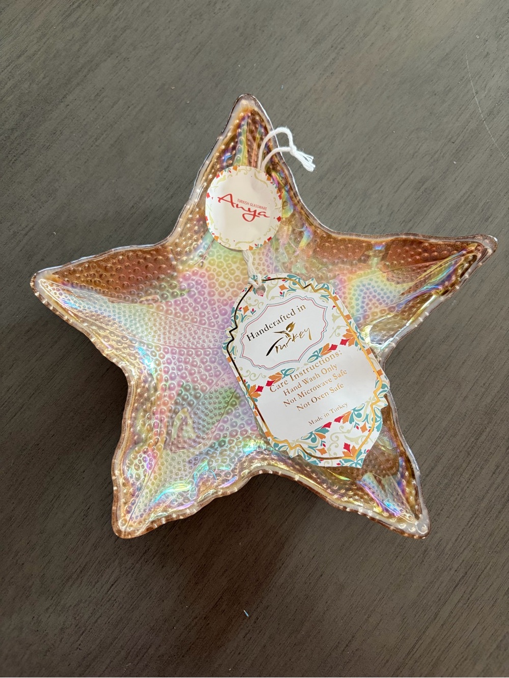 Iridescent Star-Shaped Decorative Trinket Dish